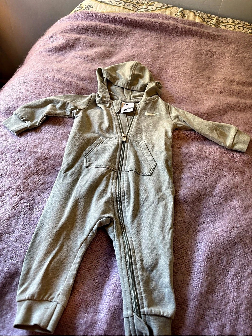 Nike Baby Essentials Hooded Coverall Baby 9M tan